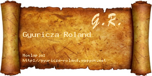 Gyuricza Roland névjegykártya