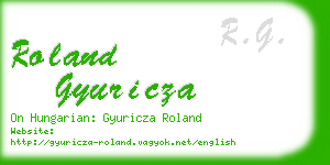 roland gyuricza business card